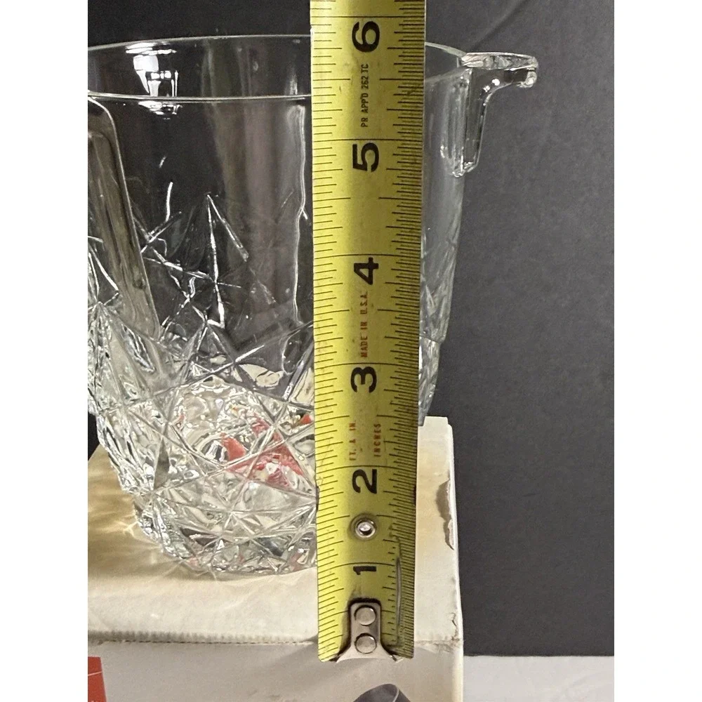Bormioli Rocco Dedalo Ice Bucket 90cl with Stainless Tongs Made in Italy